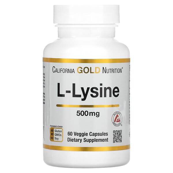 L-Lysine, 500 mg, 60 Veggie Capsules