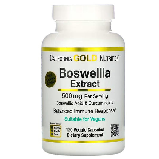 Boswellia Extract, Plus Turmeric Extract, 250 mg, 120 Veggie Capsules