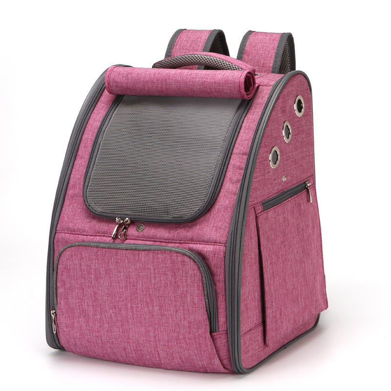 Foldable Pet Carrier Backpack - Travel Bag for Cats & Dogs