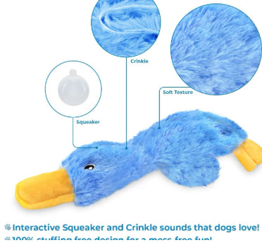Squeaky Plush Dog Chew Toy - Interactive Fetch Toy