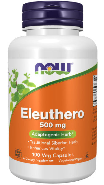 Now Eleuthero 500mg Veg Capsules 100ct