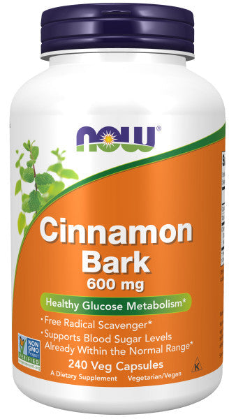 Now Cinnamon Bark 600mg Veg Capsules 240ct