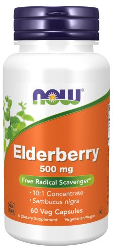 Now Elderberry Extract 500mg Veg Capsules 60ct