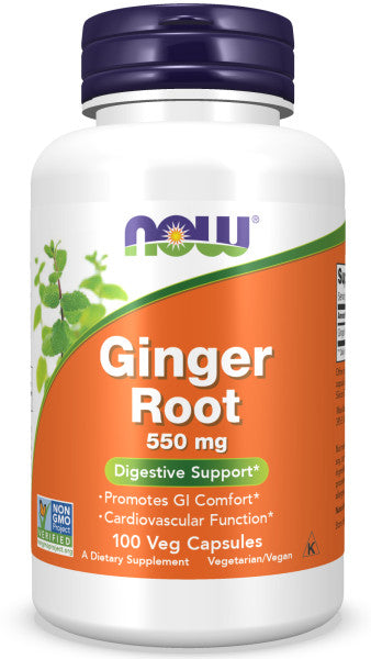 Now Ginger Root 550mg Veg Capsules 100ct