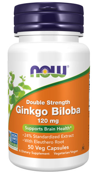 Now Ginkgo Biloba 120mg Veg Capsules 50ct