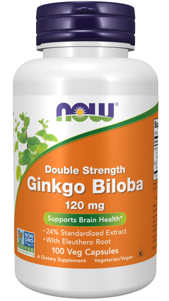 Now Ginkgo Biloba 120mg Veg Capsules 100ct