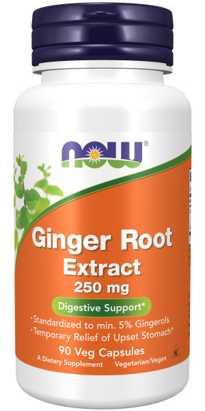 Now Ginger Root Extract 250 mg Veg Capsules 90ct