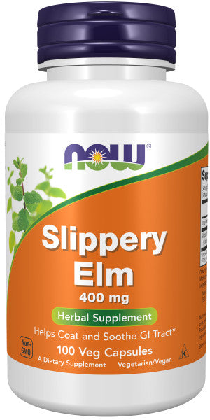 Now Slippery Elm 400mg Veg Capsules 100ct