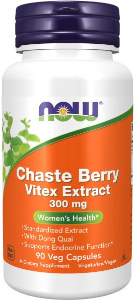 Now Chaste Berry Vitex Extract 300mg Veg Capsules 90ct