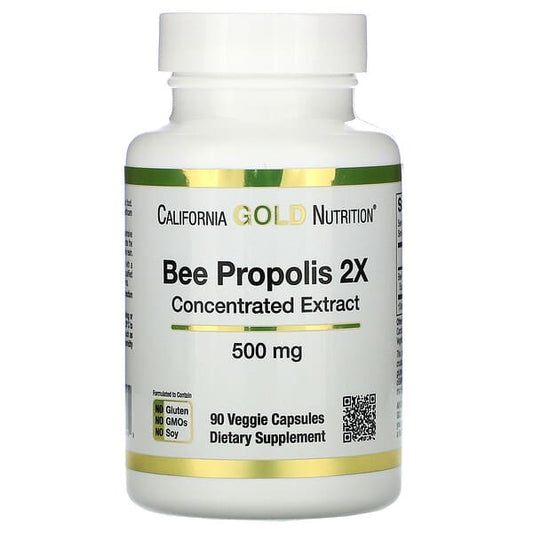 Bee Propolis 2X, Concentrated Extract, 500 mg, 90 Veggie Caps