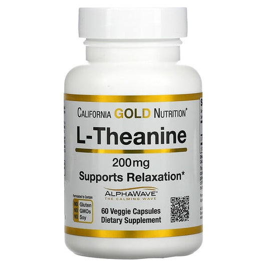 L-Theanine, 200 mg, 60 Veggie Capsules