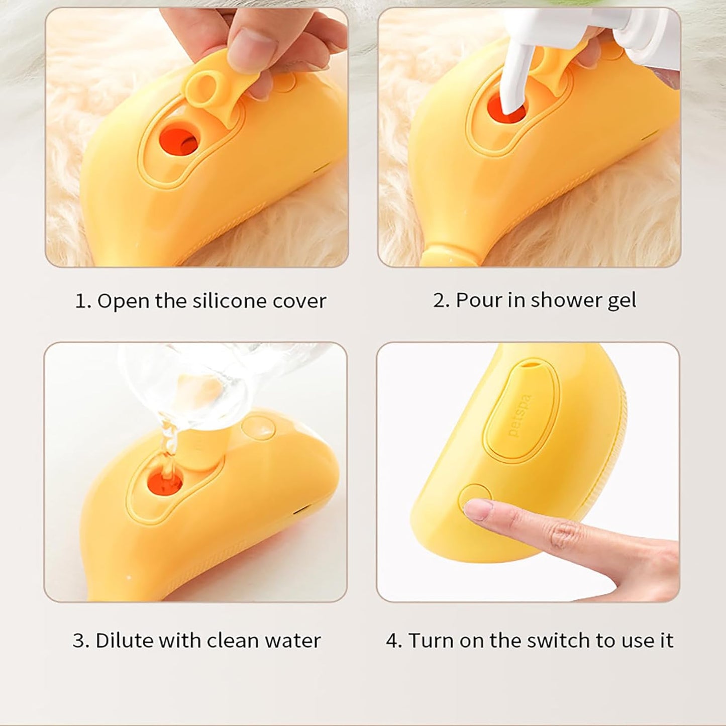 3-in-1 Cat Steam Brush - Grooming, Massage & Deshedding