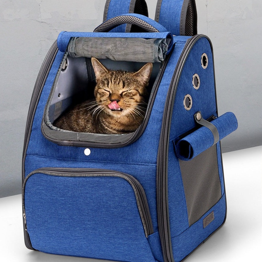 Foldable Pet Carrier Backpack - Travel Bag for Cats & Dogs